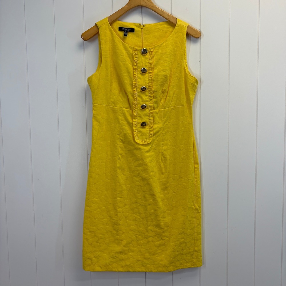 Signature London Style Mod Sheath Dress Womens Size 10 Quiet Luxury Old Money
